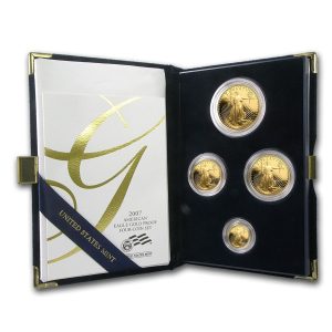 Four Coin Proof Gold Eagle Set - Box/COA (Date Varies)