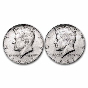 $1 FV 40% Silver Kennedy Half Dollars (1965-1969)