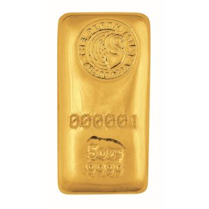 5 oz Gold Bar - Perth Mint (Cast)