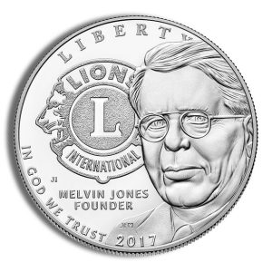 2017-P $1 Lions Club Centennial (Melvin Jones) Silver Commem - Proof
