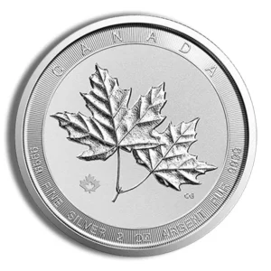 2 oz Canadian Twin Maple Leaf Reverse Proof Silver Coin (Year Varies)