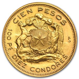 Chile 100 Peso Gold Coin (Year Varies)