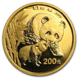 1/2 oz China Gold Panda - BU - Unsealed (Year Varies)