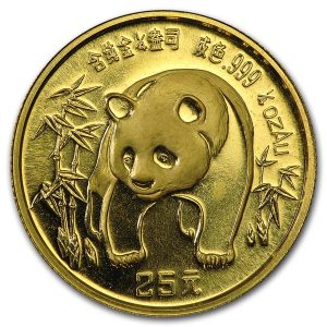 1/4 oz China Gold Panda - BU - Unsealed (Year Varies)