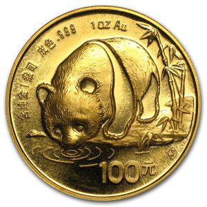 1 oz China Gold Panda - BU - Unsealed (Year Varies)