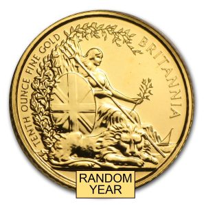 1/10 oz Gold Britannia (Year Varies)