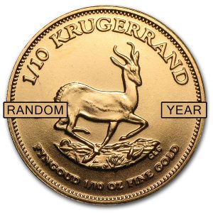 1/10 oz Gold Krugerrand (Year Varies)