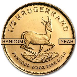 1/2 oz Gold Krugerrand (Year Varies)